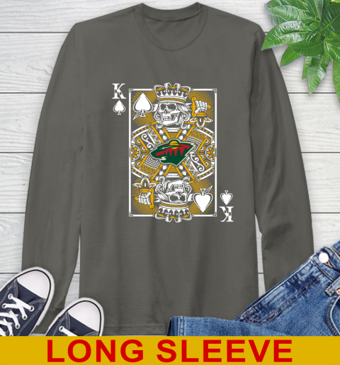 Minnesota Wild NHL Hockey The King Of Spades Death Cards Shirt Long Sleeve T-Shirt 10