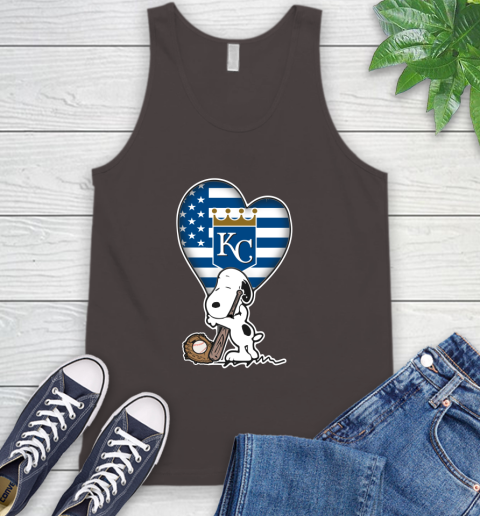 Kansas City Royals MLB Baseball The Peanuts Movie Adorable Snoopy Tank Top 7