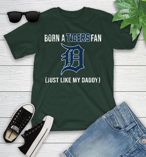 MLB Baseball Detroit Tigers Loyal Fan Just Like My Daddy Shirt Youth T-Shirt 4