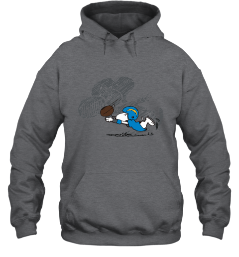 Los Angeles Chargers Snoopy Plays The Football Game Hoodie