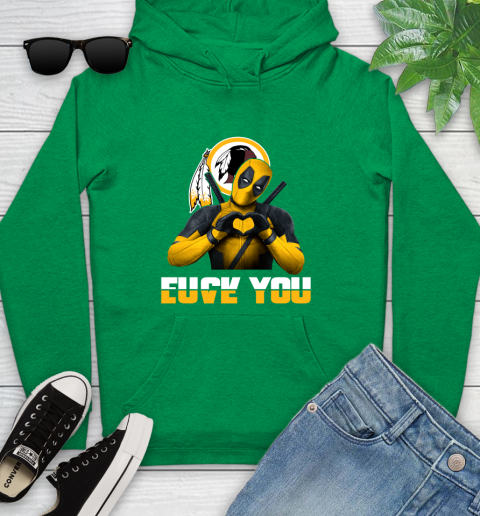 NHL Washington Redskins Deadpool Love You Fuck You Football Sports Youth Hoodie 9