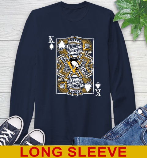 Pittsburgh Penguins NHL Hockey The King Of Spades Death Cards Shirt Long Sleeve T-Shirt 3