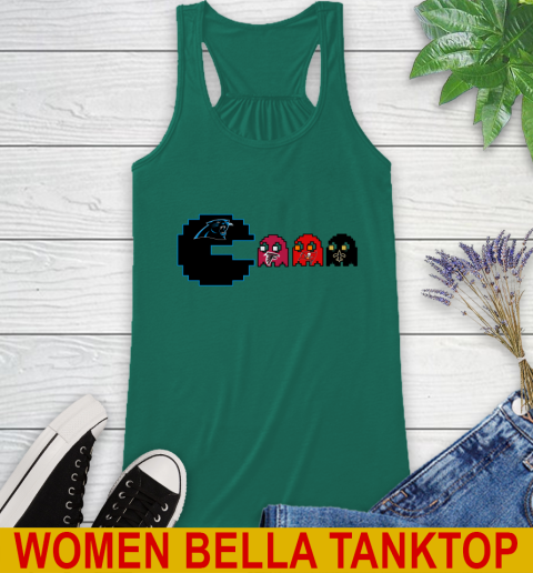 Carolina Panthers NFL Football Pac Man Champion Racerback Tank 7