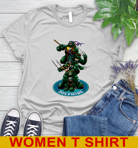 NFL Football Miami Dolphins Teenage Mutant Ninja Turtles Shirt Women's T-Shirt