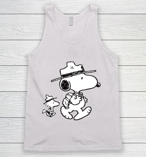 Funny Snoopy Woodstock Camping Tank Top