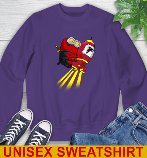 NFL Football Atlanta Falcons Deadpool Minion Marvel Shirt Sweatshirt 4