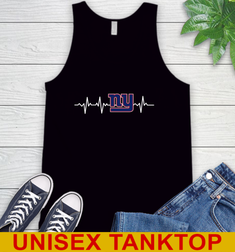 New York Giants NFL Football Heart Beat Shirt Tank Top
