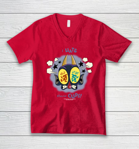 The Cuphead Show Shirt The Devil I Hate Those Cups V-Neck T-Shirt 5