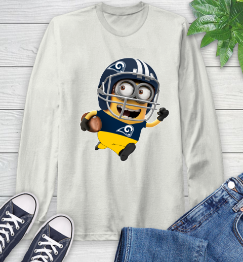 NFL Los Angeles Rams Minions Disney Football Sports Long Sleeve T-Shirt 12