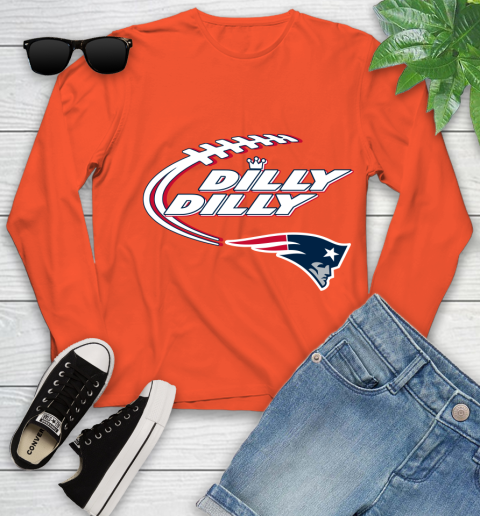 NFL New England Patriots Dilly Dilly Football Sports Youth Long Sleeve 4