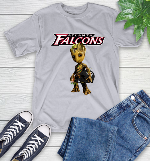 Atlanta Falcons NFL Football Groot Marvel Guardians Of The Galaxy T-Shirt 6