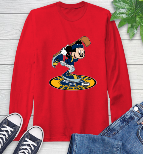 NHL Hockey Buffalo Sabres Cheerful Mickey Disney Shirt Long Sleeve T-Shirt 11