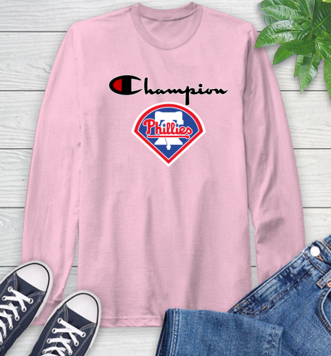 MLB Baseball Philadelphia Phillies Champion Shirt Long Sleeve T Shirt Tee For Sports