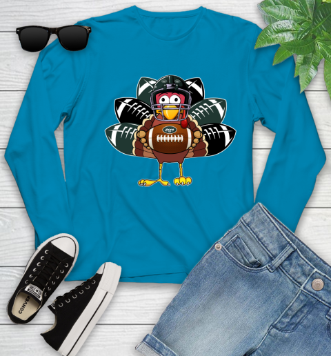 New York Jets Turkey Thanksgiving Day Youth Long Sleeve 7
