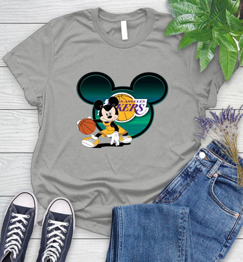 NBA Los Angeles Lakers Mickey Mouse Disney Basketball Women's T-Shirt 10