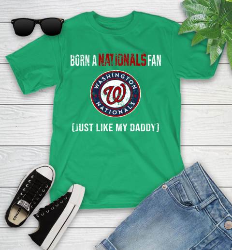 MLB Baseball Washington Nationals Loyal Fan Just Like My Daddy Shirt Youth T-Shirt 7