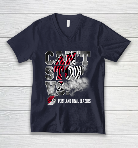 NBA Portland Trail Blazers Basketball Can't Stop Vs V-Neck T-Shirt 2
