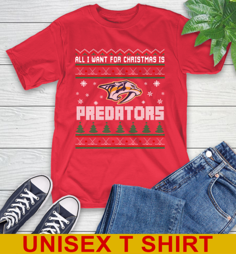 Nashville Predators NHL Hockey All I Want For Christmas Is My Team Sports 12