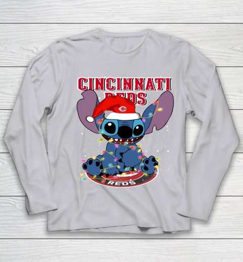 Cincinnati Reds MLB noel stitch Baseball Christmas Youth Long Sleeve 3