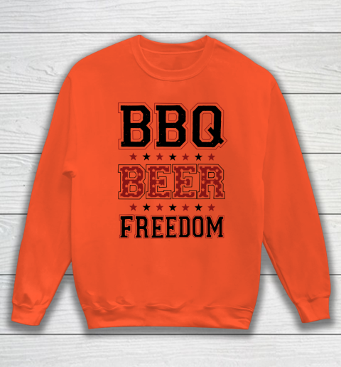 BBQ Beer Freedom Trump Fan Sweatshirt 4