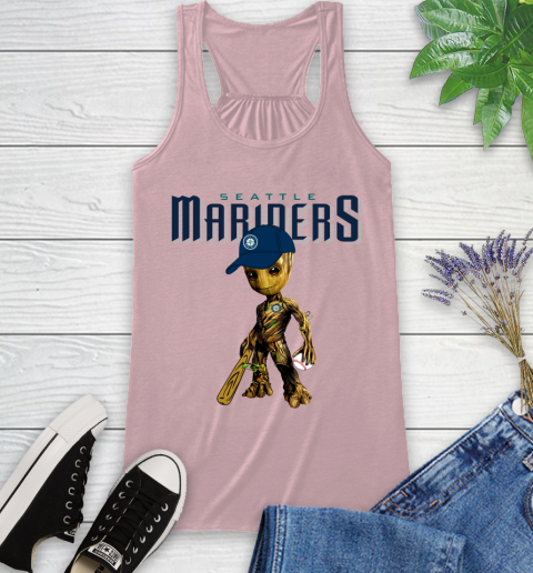 MLB Seattle Mariners Groot Guardians Of The Galaxy Baseball Racerback Tank 11