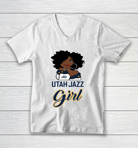 Utah Jazz Girl NBA V-Neck T-Shirt 2