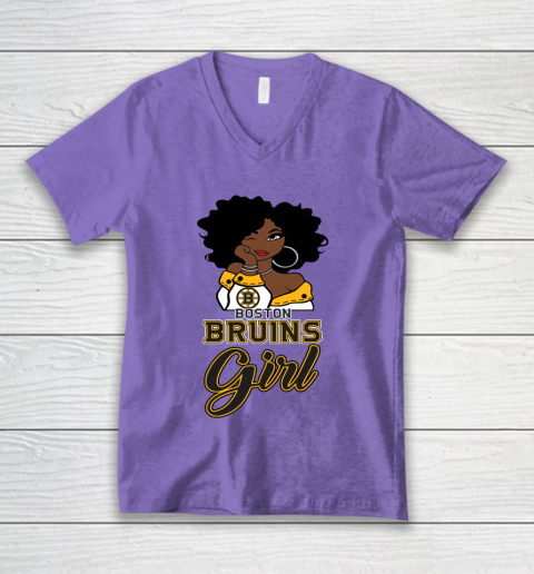 Boston Bruins Girl NHL V-Neck T-Shirt 9