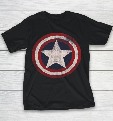 Captian America Tshirt America Hero Shield Usa flag Youth T-Shirt