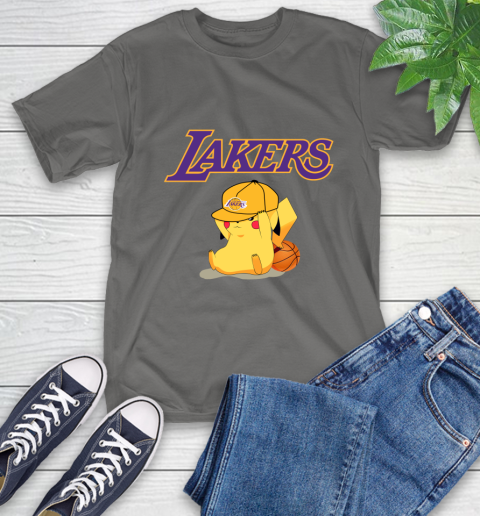 NBA Pikachu Basketball Sports Los Angeles Lakers T-Shirt 9