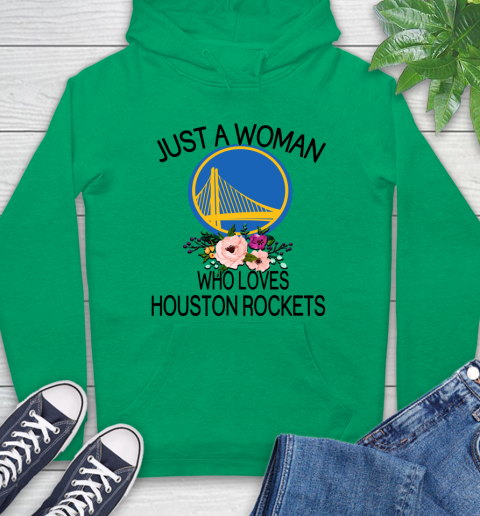 NBA Just A Woman Who Loves Houston Rockets Basketball Sports Hoodie 5