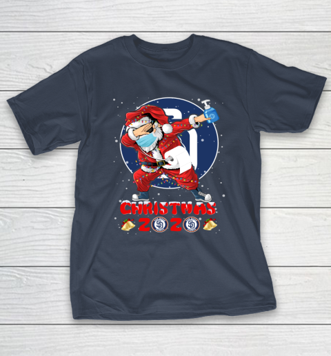 San Diego Padres Funny Santa Claus Dabbing Christmas 2020 MLB T-Shirt 3
