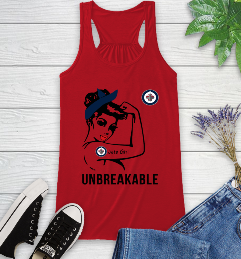 NHL Winnipeg Jets Girl Unbreakable Hockey Sports Racerback Tank 4