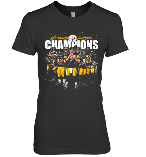 AFC North Division Champions Pittsburgh Steelers Signatures Premium Women's T-Shirt