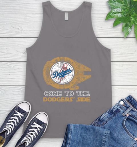 MLB Come To The Los Angeles Dodgers Side Star Wars Baseball Sports Tank Top 6