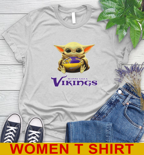 NFL Football Minnesota Vikings Baby Yoda Star Wars Shirt Women's T-Shirt