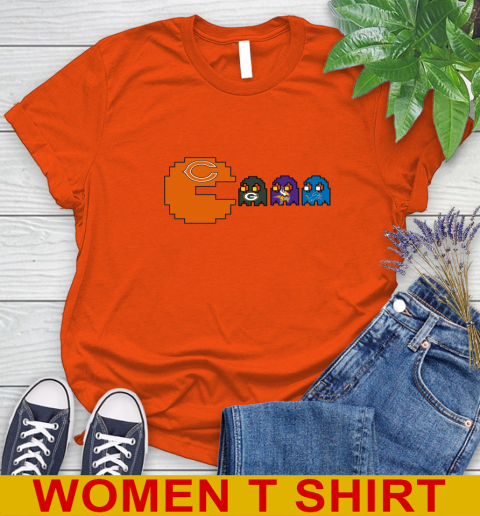 Chicago Bears NFL Football Pac Man Champion Women's T-Shirt 4