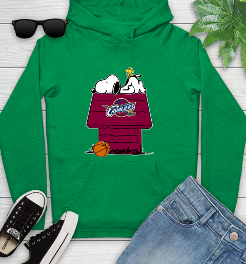 Cleveland Cavaliers NBA Basketball Snoopy Woodstock The Peanuts Movie Youth Hoodie 7