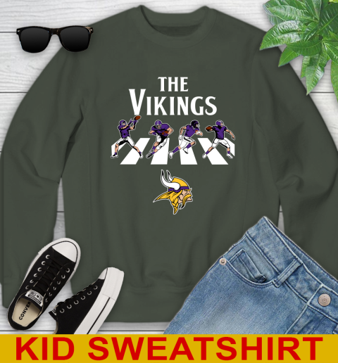 NFL Football Minnesota Vikings The Beatles Rock Band Shirt Youth Sweatshirt 8