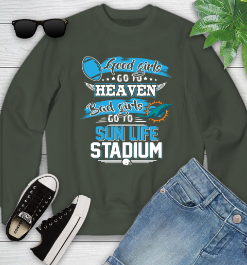 Miami Dolphins NFL Bad Girls Go To Sun Life Stadium Shirt Youth Sweatshirt 9