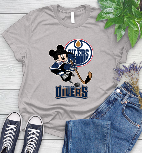 NHL Edmonton Oilers Mickey Mouse Disney Hockey T Shirt Women's T-Shirt 10