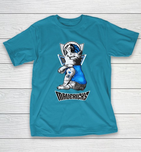 NBA Basketball My Cat Loves Dallas Mavericks T-Shirt 7