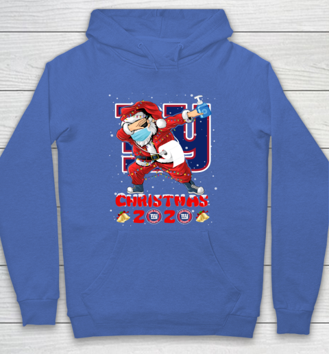 New York Giants Funny Santa Claus Dabbing Christmas 2020 NFL Hoodie 6