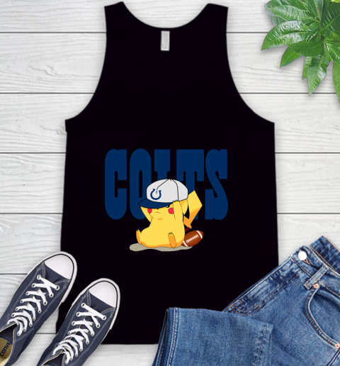 NFL Pikachu Football Sports Indianapolis Colts Tank Top 2
