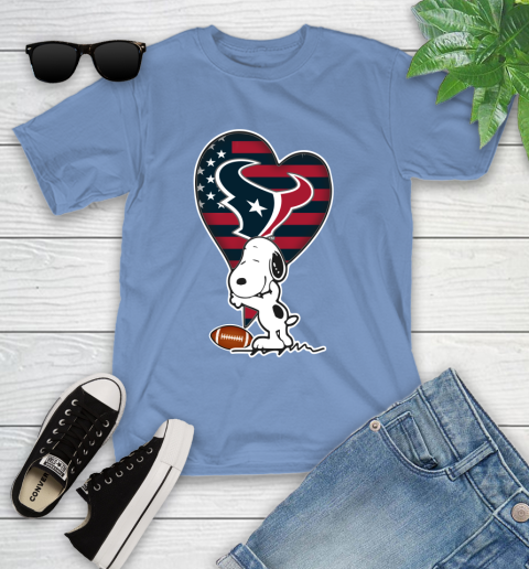 Houston Texans NFL Football The Peanuts Movie Adorable Snoopy Youth T-Shirt 11