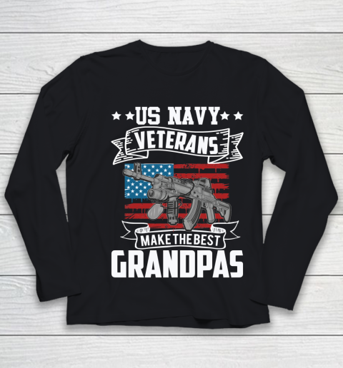 Veteran Shirt Us Navy Veterans Make the Best Grandpas Youth Long Sleeve