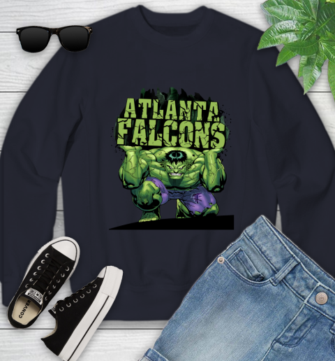 Atlanta Falcons NFL Football Incredible Hulk Marvel Avengers Sports Youth Sweatshirt 3