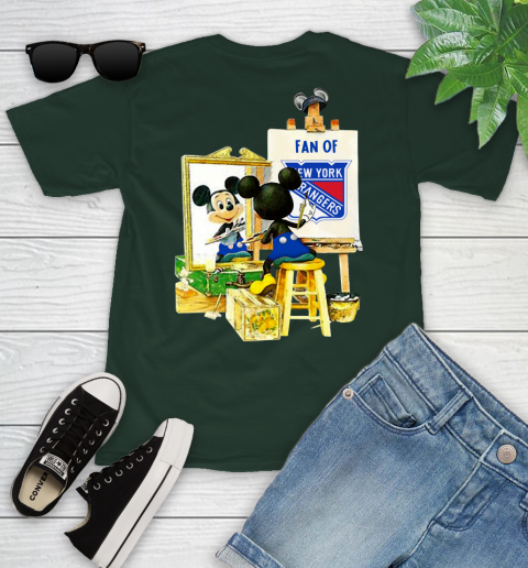NHL Hockey New York Rangers Mickey Drawing Shirt 97