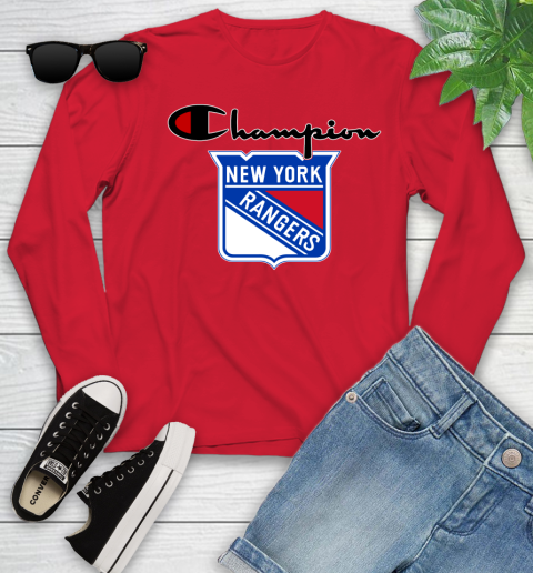 NHL Hockey New York Rangers Champion Shirt Youth Long Sleeve 9
