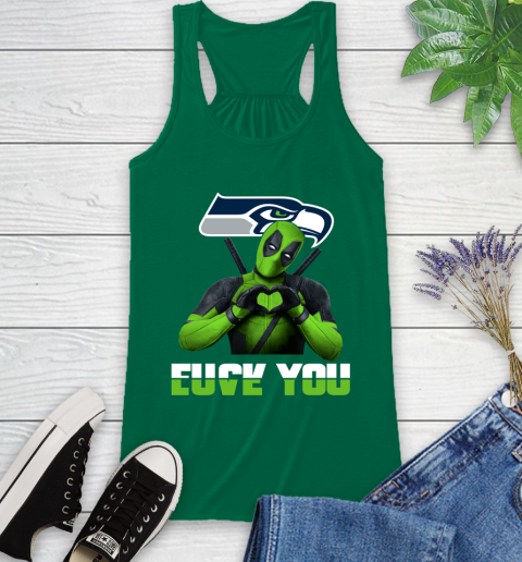 NHL Seattle Seahawks Deadpool Love You Fuck You Football Sports Racerback Tank 6