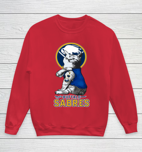 NHL My Cat Loves Buffalo Sabres Hockey Youth Sweatshirt 7